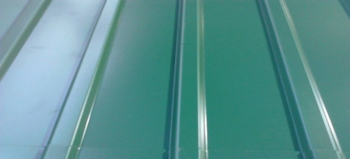 Aluminum trapezoidal facade sheet